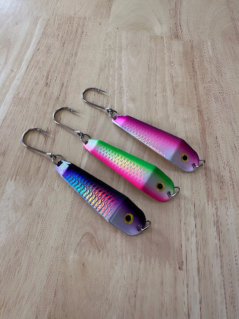 discount salmon fishing lures Aorace 20pcs Kit Mixed Including Minnow Popper Crank and Plastic Soft Lures Frog Lures for Saltwater Freshwater Trout Bass Fishing : Sports & Outdoors The natural side to side wobble of our trolling spoons Salmon Spirit Lures